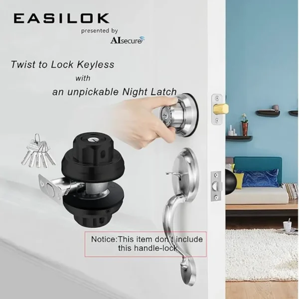 E2#Twist2Lock-Keyless-StainlessSteel - Image 2