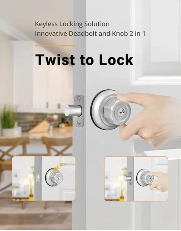 E4#Twist2Lock Keyless-Zinc - Image 3