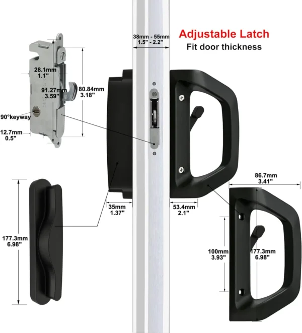 A10 Patio Door Lock - Heavy Duty - Image 3