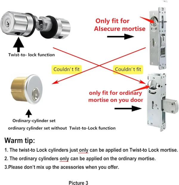 A5 Twist Lock - Keyless-Store Front Door - Image 5
