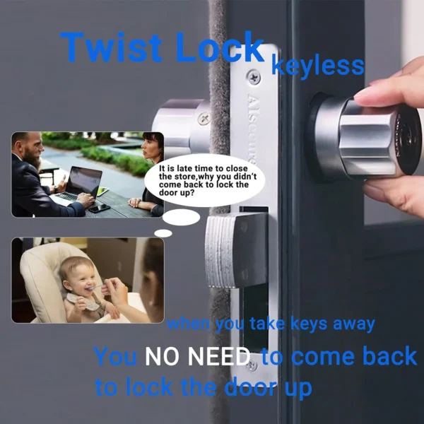 A5 Twist Lock - Keyless-Store Front Door - Image 3