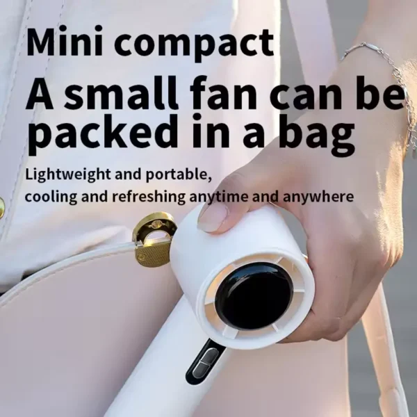 F4#Handheld Fan with Digital Display -100 Speed High-Power Performance - Image 6