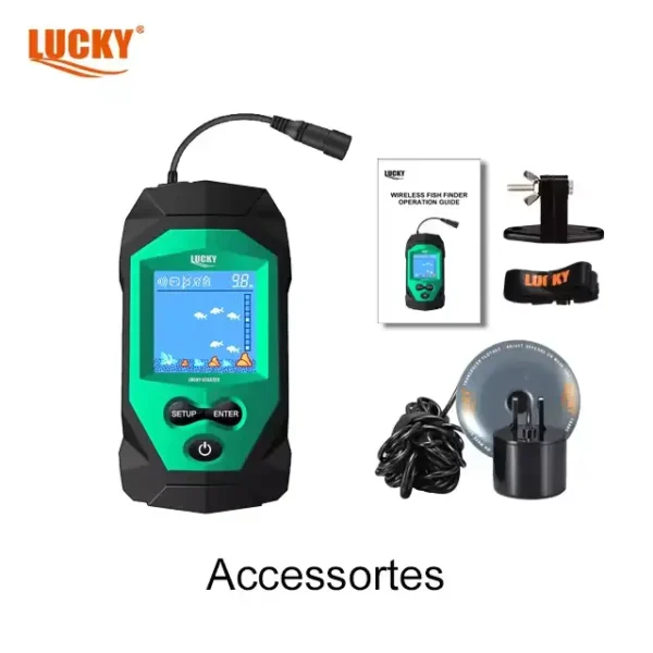 Portable Fish Depth Finder - 2.2inch Colored Iconic Display with Transducer Sensor - R1 - Image 4
