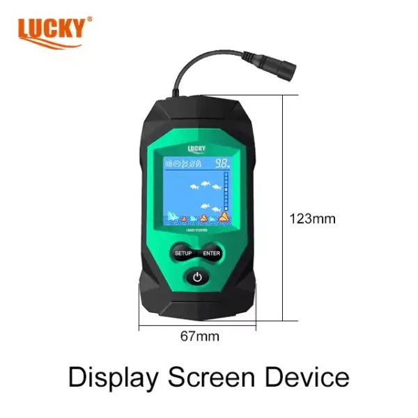 Portable Fish Depth Finder - 2.2inch Colored Iconic Display with Transducer Sensor - R1 - Image 2