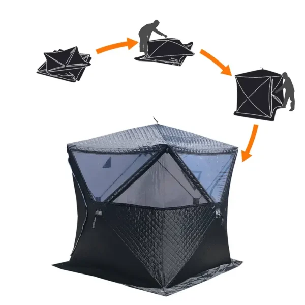 T1 Ice Fishing Camping waterproof outdoor insulated portable thermal tent 1-3 person - Image 2